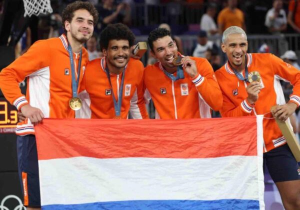 3x3 basketballers Nederland, goud bij Olympische Spelen 2024